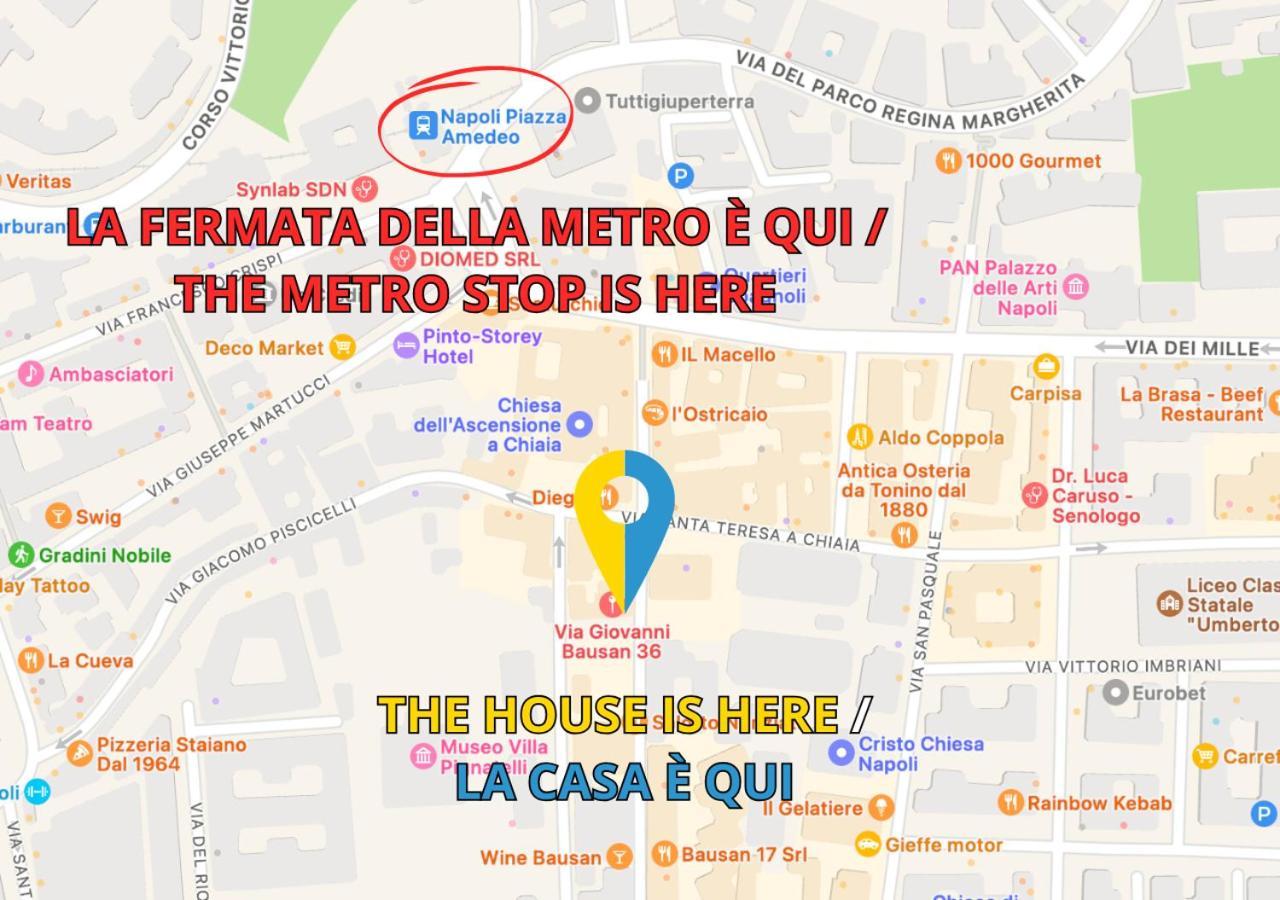 那不勒斯Metro Amedeo - Stanza Privata Con Vasca Idromassaggio公寓 外观 照片